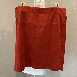 NWT women's skirt, burnt orange, faux suede, elastic waist, max studio, large